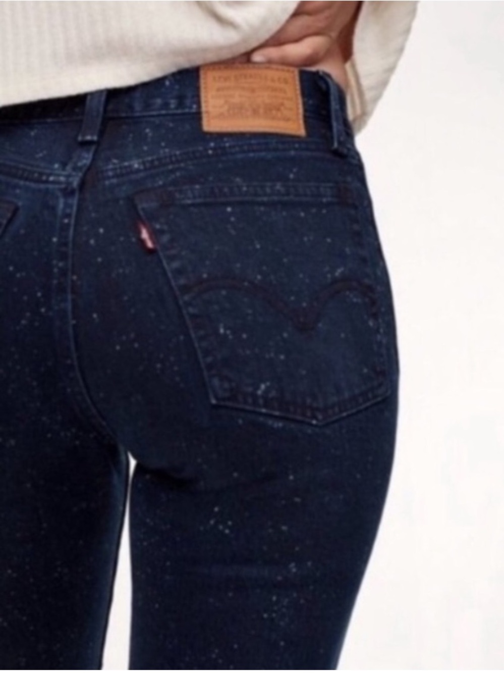 Levi’s Wedgie Icon Fit big E Jean Intergalactic Speckled Wash size 27